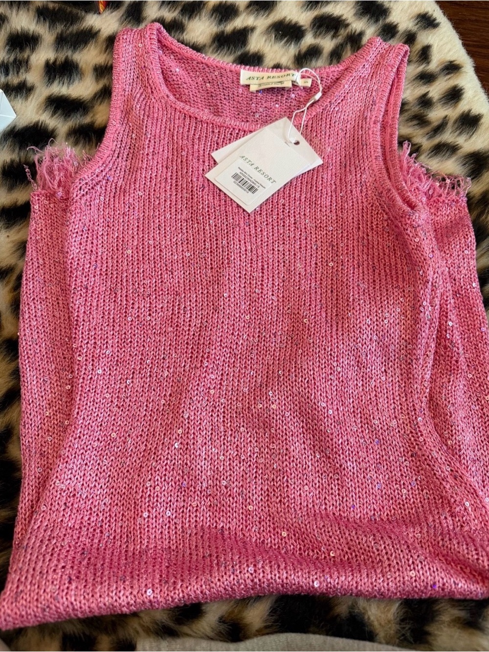 Asta Resort Natalia Mini Dress - Azalea Sequin Small - Picture 2 of 2